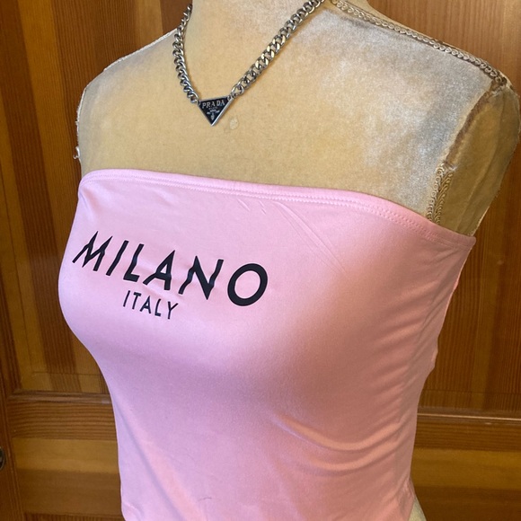 Milano Roma Strapless Baby Pink Tube Top. - Picture 8 of 15